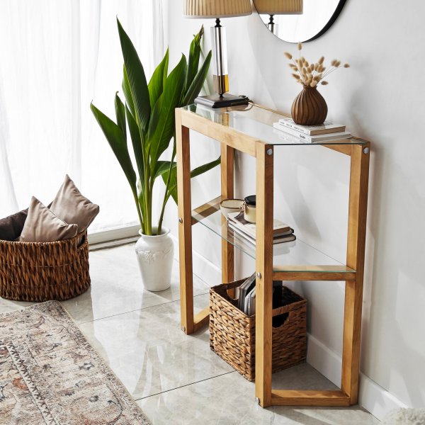 Via avlastningsbord 85 x 31 cm - Ek