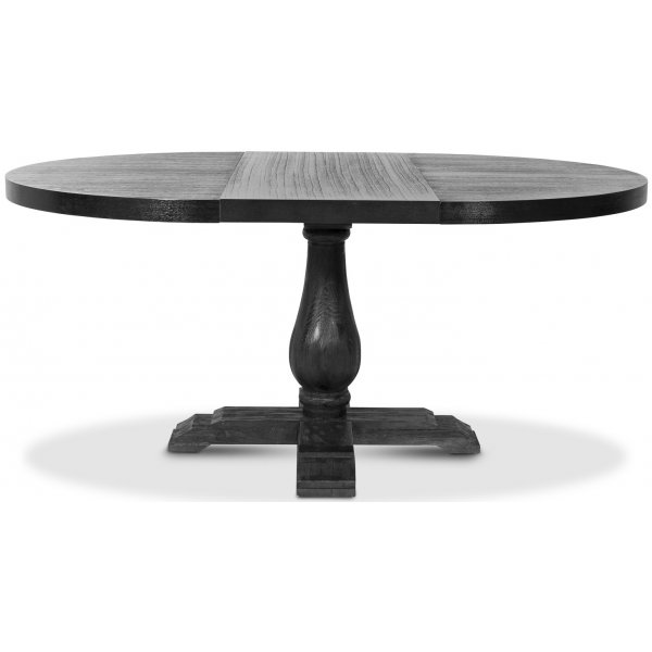 Lamier runt förlängningsbart matbord i svartbetsad ask Lamier runt förlängningsbart matbord i svartbetsad ask