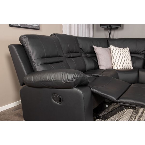 Mozart hrnsoffa (recliner) - Svart PU