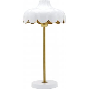 Lampe de table Wells - Blanc/Or - 50 cm