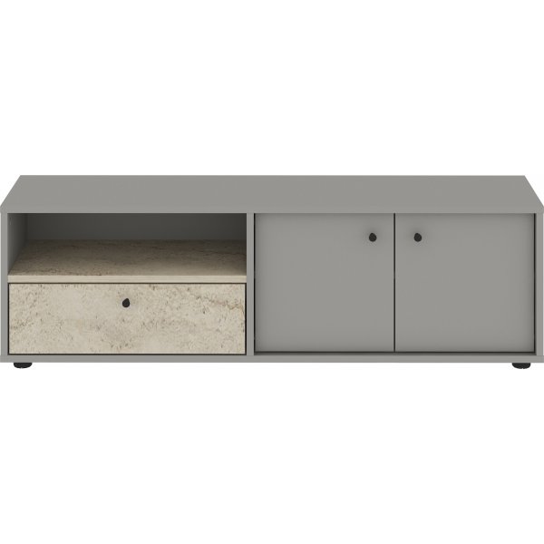 Pao TV-bänk - Grå/travertin Pao TV-bänk - Grå/travertin