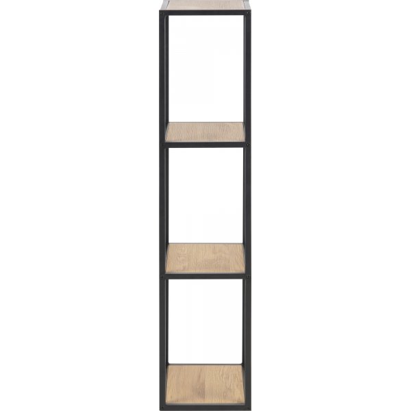 Seaford wandplank 108 cm - Eiken/zwart