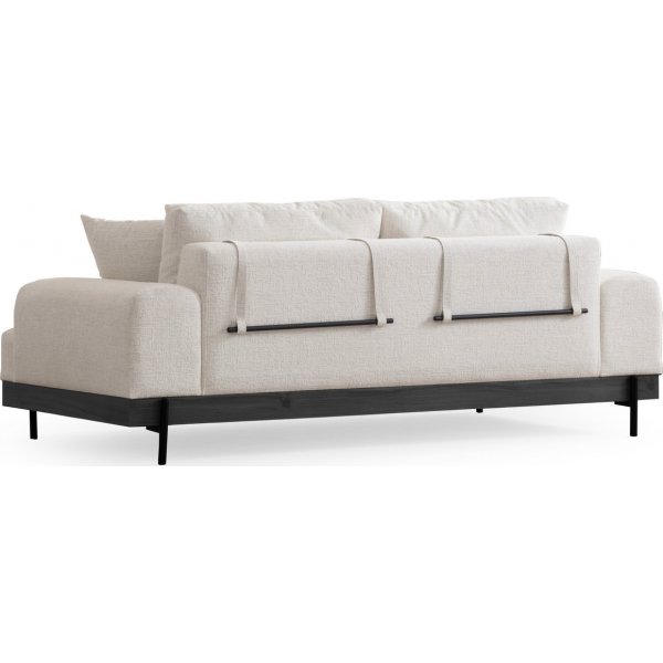 Canap 3 places Eti - Blanc/noir