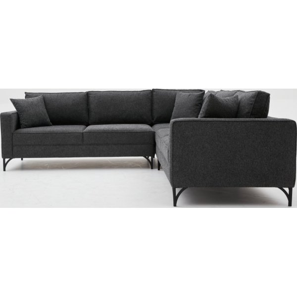 Canapé d'angle Berlin - Anthracite/noir Canapé d'angle Berlin - Anthracite/noir