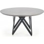 Orcan runt matbord 140 cm - Gr marmor/svart