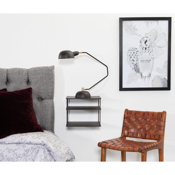 Elliot vgghngt sngbord - Svart