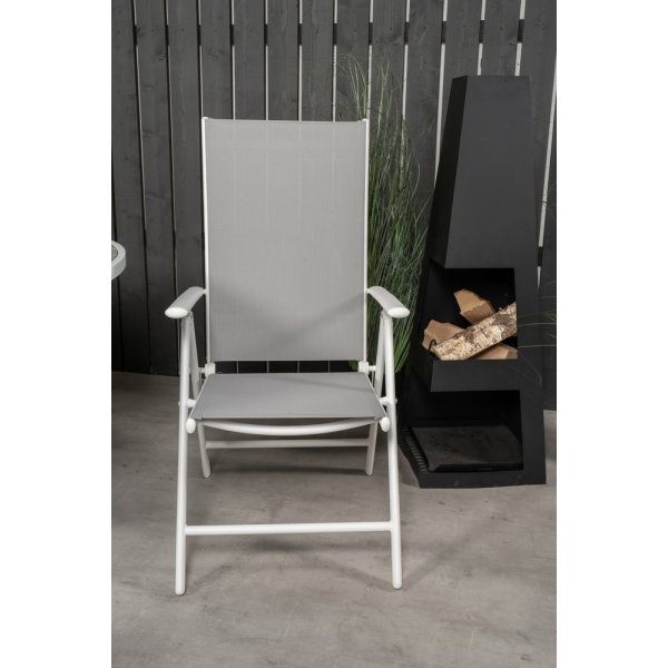 Parma utematgrupp med 6 st Break stolar - Grå/Vit Parma utematgrupp med 6 st Break stolar - Grå/Vit