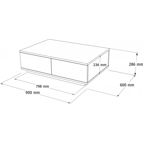 Future table basse 14 - Pin/blanc Future table basse 14 - Pin/blanc