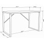 Layton skrivbord 120 x 60 cm - Guld/ek