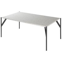Terrazzo soffbord 110x60 cm - Bianco Terrazzo & underrede AIR i svart metall Terrazzo soffbord 110x60 cm - Bianco Terrazzo & underrede AIR i svart metall