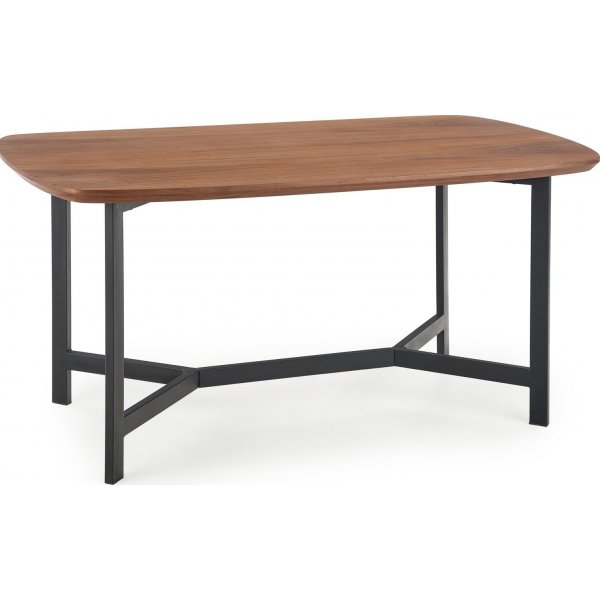 Audrina matbord 160 cm - Valnt/svart