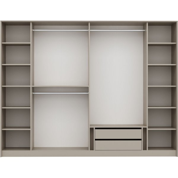 Cavolo garderob 270x52x210 cm - Vit/guld Cavolo garderob 270x52x210 cm - Vit/guld