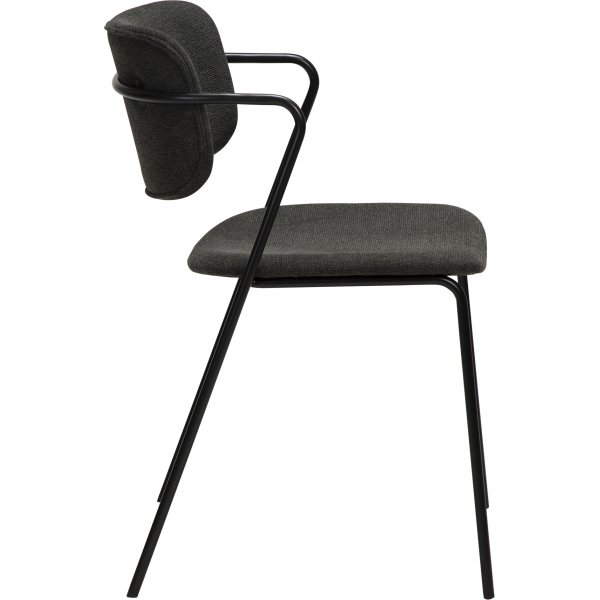 Chaise de salle à manger Zed - Tissu noir Chaise de salle à manger Zed - Tissu noir
