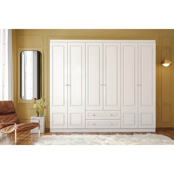 Armoire Inci 210 x 50 x 182 cm - Blanc Armoire Inci 210 x 50 x 182 cm - Blanc