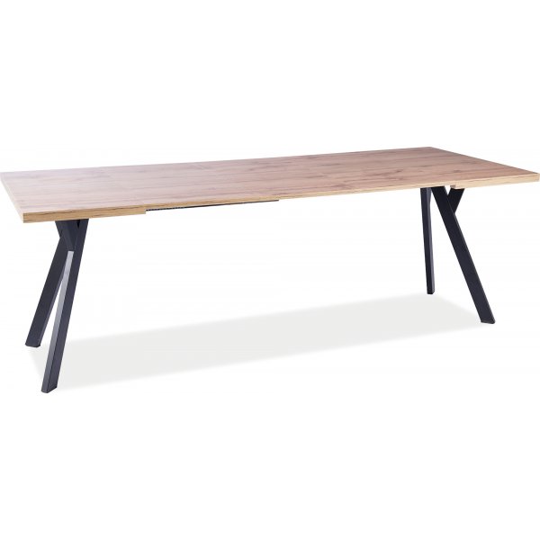 Merlin matbord 90-240 cm - Ek/svart