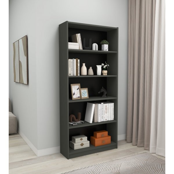 Bibliothèque Manolya - Gris foncé Bibliothèque Manolya - Gris foncé