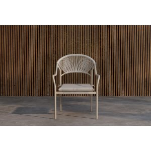 Matstol Paros i st�l/rotting - beige