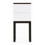 sterlen sngbord (H75 cm) med 2 ldor - vit / svart