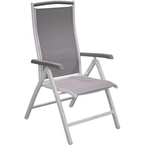 Ebbarp positionsstol vit aluminium - Gr/Vit + Textilskydd fr mbler