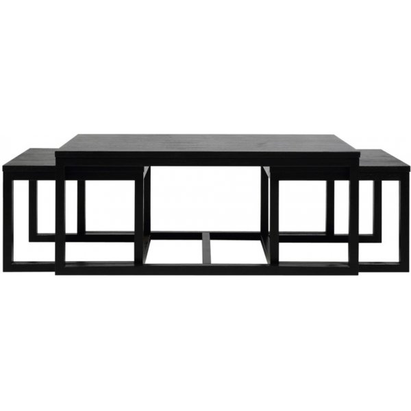 Table Cornus 120/55x60/55 cm - Placage chêne laqué noir Table Cornus 120/55x60/55 cm - Placage chêne laqué noir