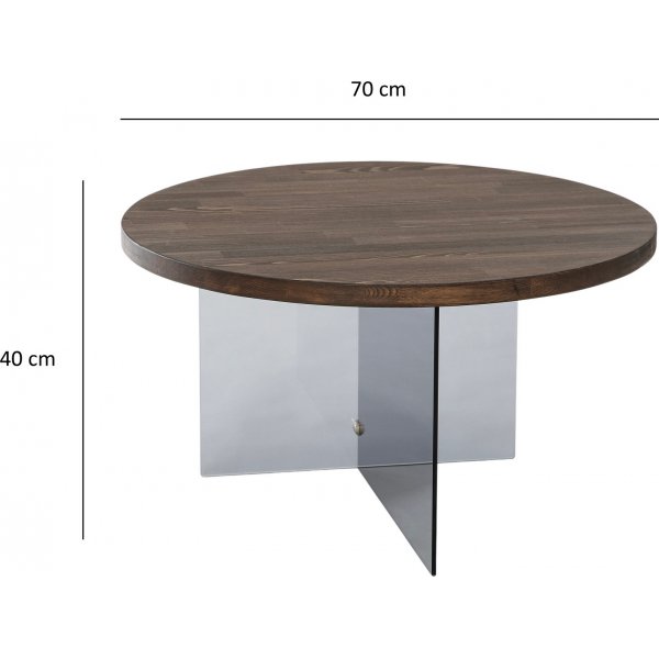 Table basse Serenity Ø70 cm - Noyer/gris foncé Table basse Serenity Ø70 cm - Noyer/gris foncé