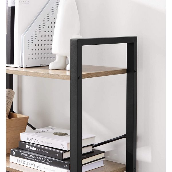 Petter bokhylla 66 x 120 cm - Gråbeige/svart Petter bokhylla 66 x 120 cm - Gråbeige/svart