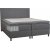 Lit coffre d'appoint avec rangement et tte de lit - 160 x 200 cm - Gris clair