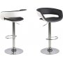 Grace barkruk 104 cm - Zwart PU/wit PU