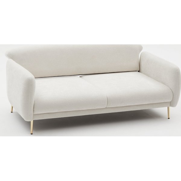 Simena 3-sits soffa - Gräddvit/guld Simena 3-sits soffa - Gräddvit/guld