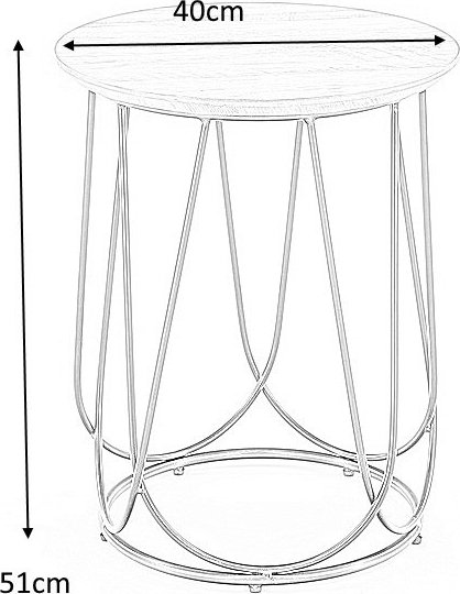 Bobby sidobord Ø40 cm - Valnöt/svart Bobby sidobord Ø40 cm - Valnöt/svart