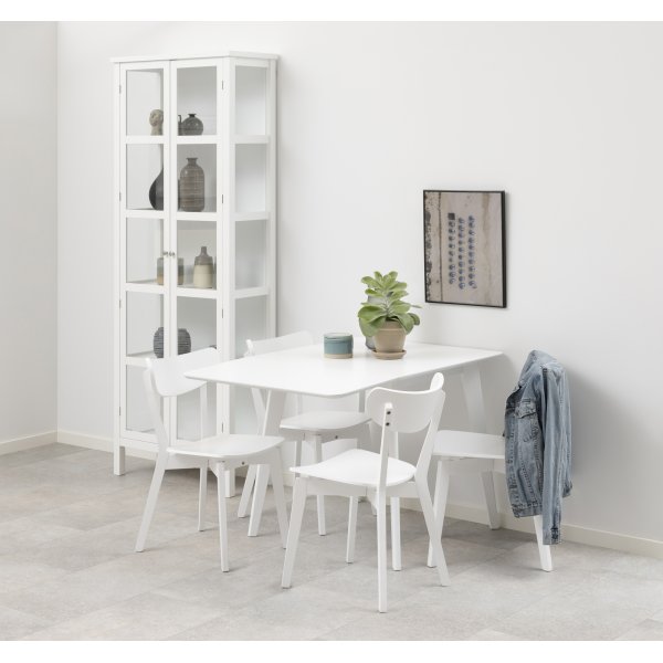 Table à manger Roxby 80-120 cm - Blanc Table à manger Roxby 80-120 cm - Blanc