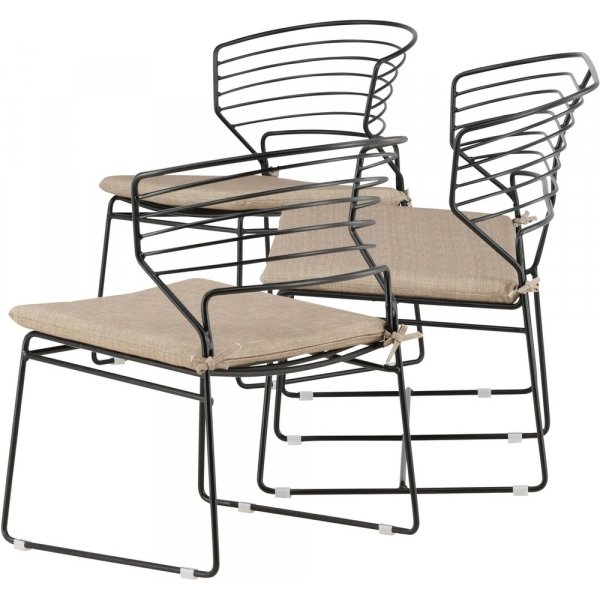 Groupe de canapés Milano - Noir/Beige sable Groupe de canapés Milano - Noir/Beige sable