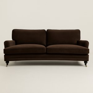 Howard Stockholm 3-sits svängd - Mörkbrun sammet Howard Stockholm 3-sits svängd - Mörkbrun sammet