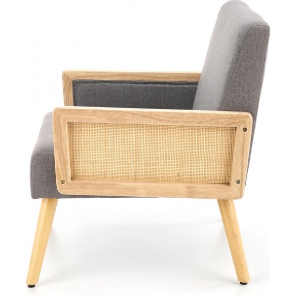 Fåtölj Fire - Grå & trä Fåtölj Fire - Grå & trä