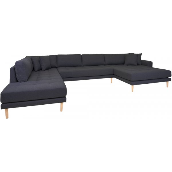 Lido U-soffa med öppen avslut - Mörkgrå Lido U-soffa med öppen avslut - Mörkgrå