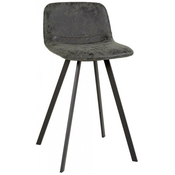 Elisa barstol - Mrkgr vintage PU