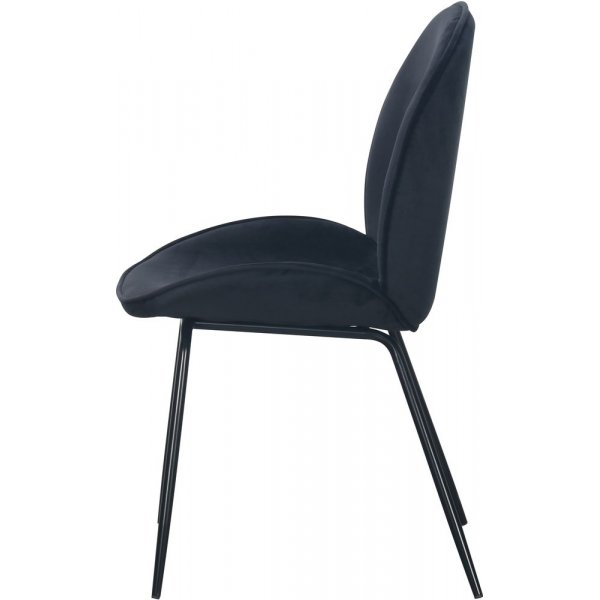 Leo stol - Svart sammet/svart Leo stol - Svart sammet/svart