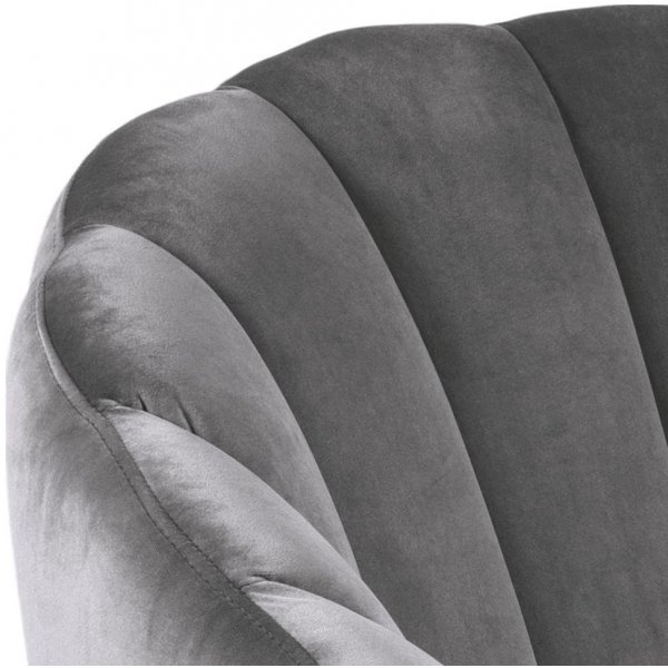 Fauteuil Daniella - Gris foncé/noir Fauteuil Daniella - Gris foncé/noir