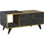 Engel soffbord 90 x 40 cm - Valnt/marmor
