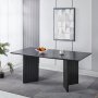 Crossby matbord 180x90 cm - Svartbetsad ek Crossby matbord 180x90 cm - Svartbetsad ek