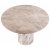 Table  manger ronde Pegani en marbre beige/gris - 110 cm