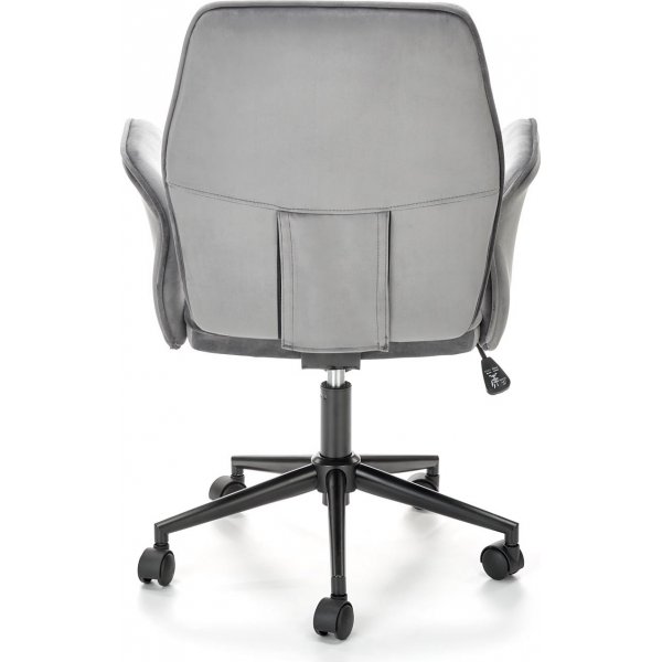 Chaise de bureau Run en velours gris Chaise de bureau Run en velours gris