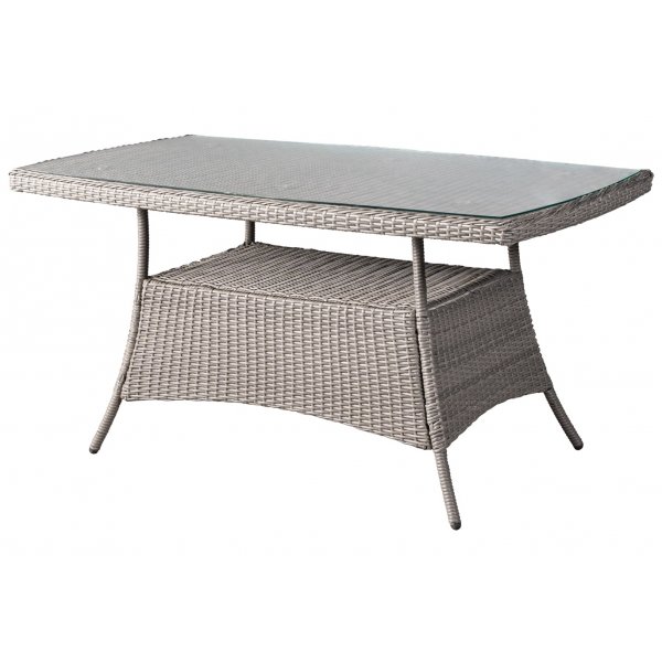 California utemöbelgrupp med recliner soffa, fåtöljer och bord - Grå konstrotting California utemöbelgrupp med recliner soffa, fåtöljer och bord - Grå konstrotting