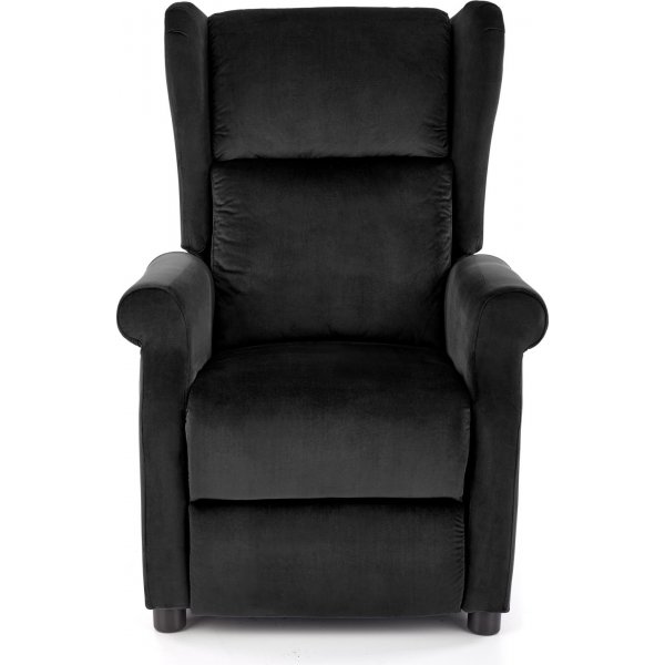 Fauteuil inclinable en tissu noir