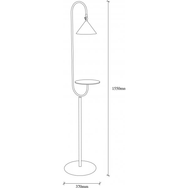 Lampadaire Like 4 - Noir/dor