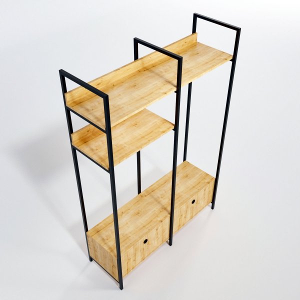 Meuble d'entrée Limbo 638 - Chêne/noir Meuble d'entrée Limbo 638 - Chêne/noir