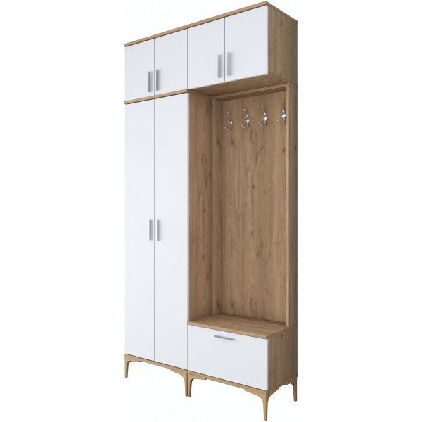 Esa hallmbel 120 x 37,5 x 240 cm - Valnt/vit