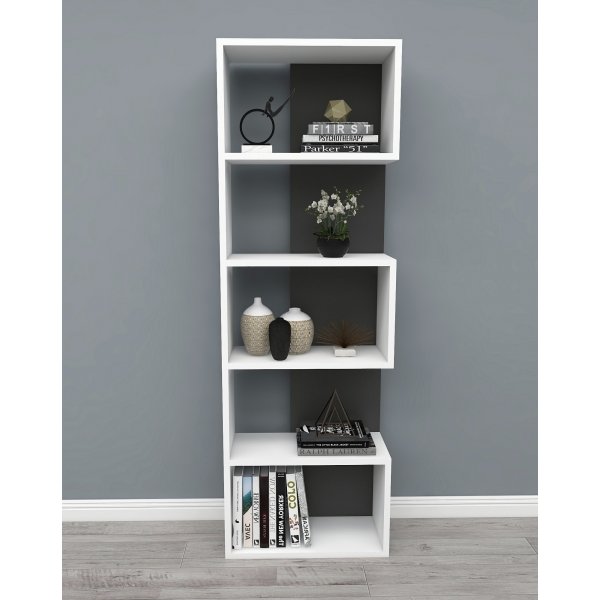 Gala bokhylla - Vit/antracit Gala bokhylla - Vit/antracit