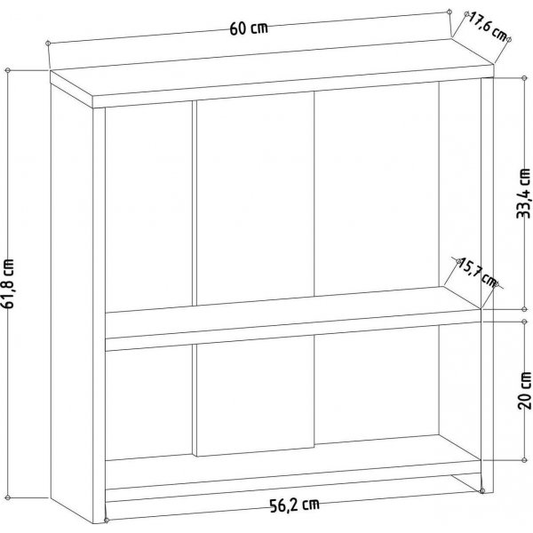 Dosi sidobord 60 x 17,6 cm - Vit Dosi sidobord 60 x 17,6 cm - Vit