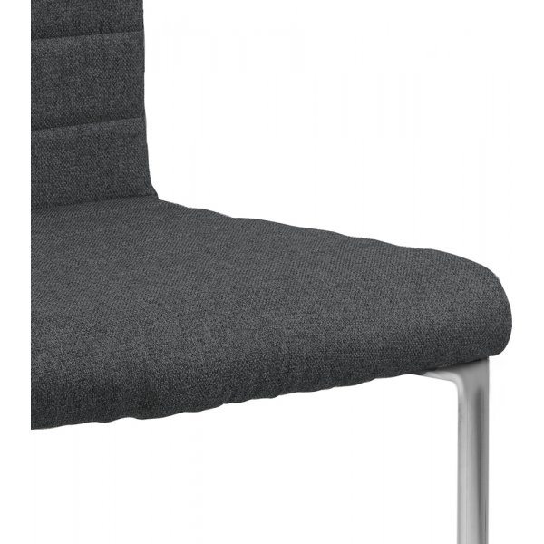 Chaise de salle à manger Moon - Gris/chrome Chaise de salle à manger Moon - Gris/chrome